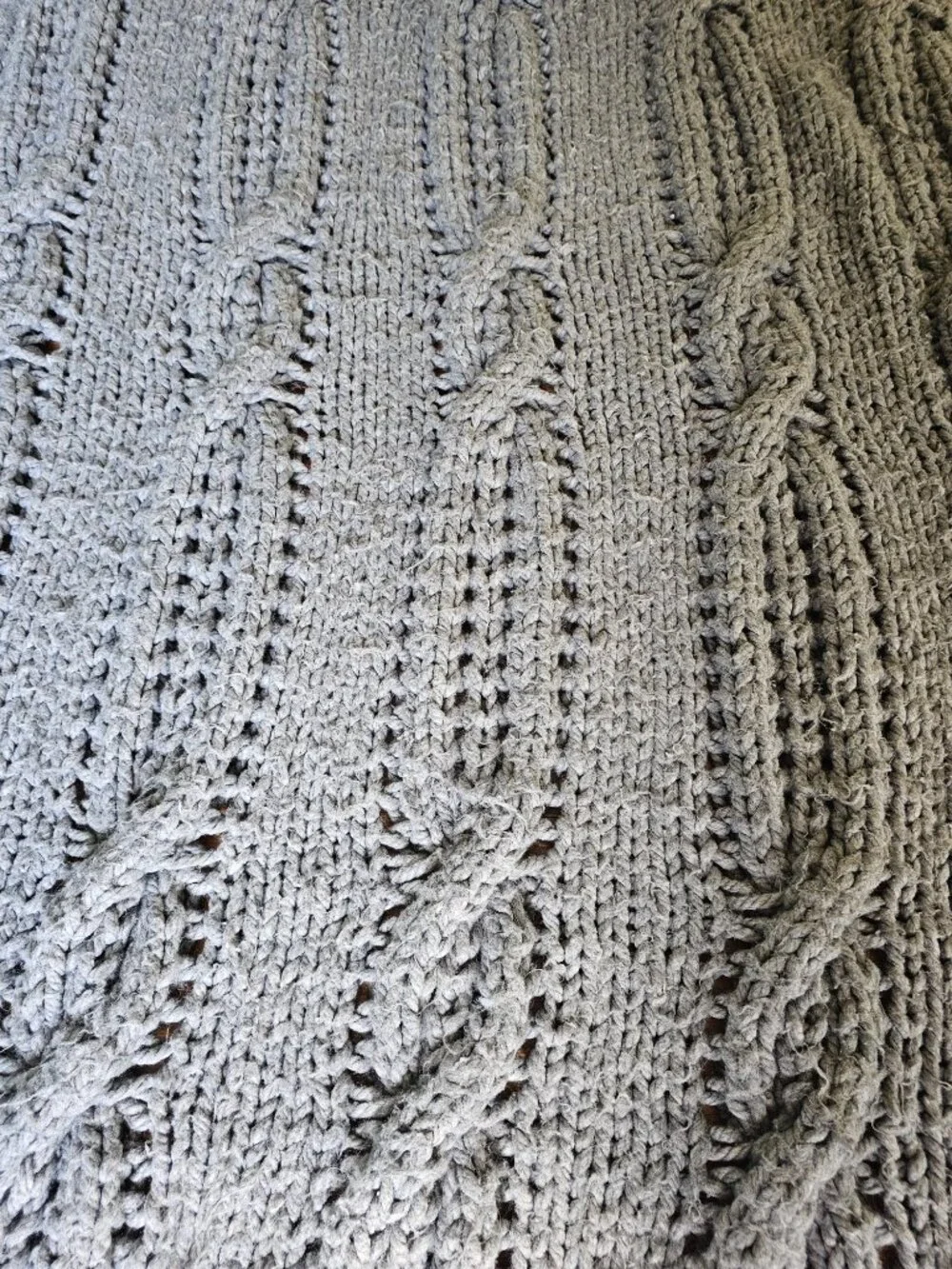 Pottery Barn Chunky Cable-Knit Throw Blanket